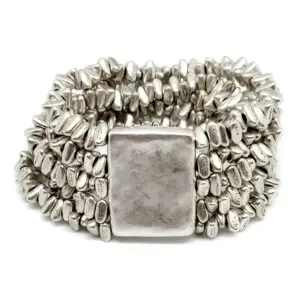 Handmade Pewter Stretch Bracelet