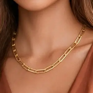 18K Gold Plated Stainless Steel Link Chain Necklace