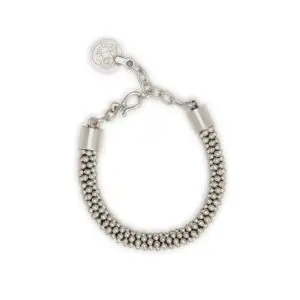 Handmade Knitting Pewter Bracelet